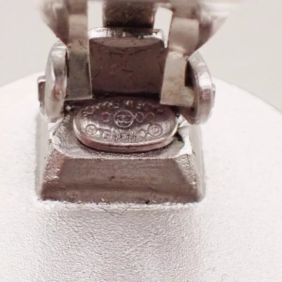 CHANEL Logo Round Button Earrings 00C Clip-On Silver SHW France - Picture 6 of 10